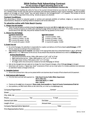 Fillable Online Online Paid Advertising Contract Fax Email Print ...