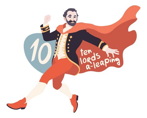 Ten lords a-leaping. The twelve days of Christmas. English Christmas ...