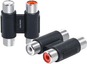 FOX MICRO TV-out Cable RCA Female to Female Coupler 2 Pack Dual RCA ...