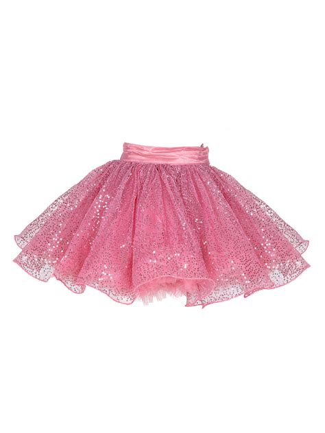 Pink Chick Sequins Skirt -Rose Pink