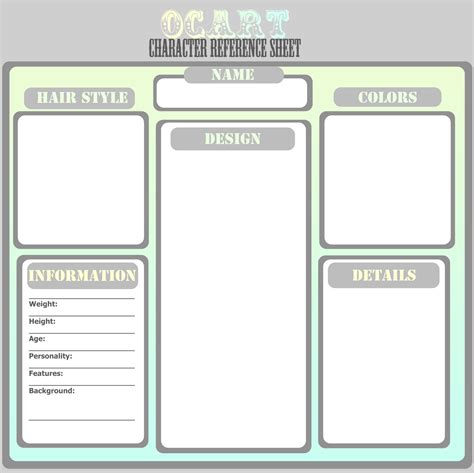 Image result for Character Design Sheet Template