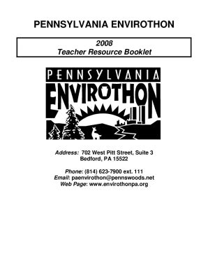 Fillable Online Envirothon - PA DCNR Fax Email Print - pdfFiller