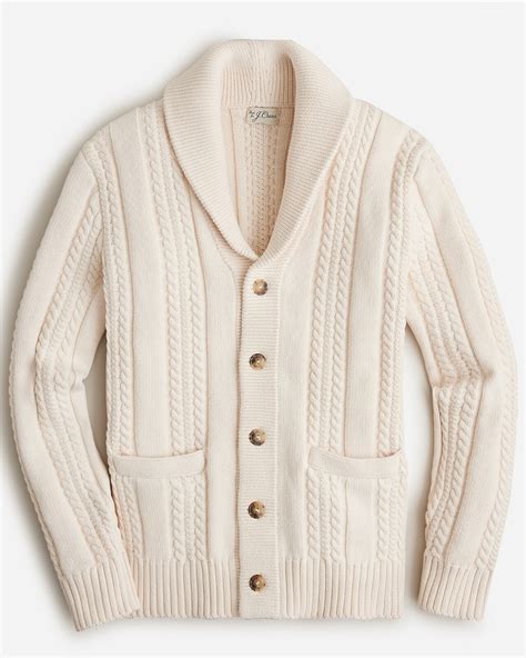 J. CREW Men's Heritage Cotton Cardigan Sweater Cauliflower White - $158 ...