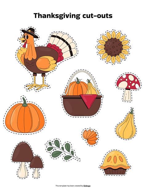 Thanksgiving Cut Outs Printable | Fanny Printable