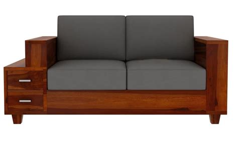 PS DECOR Wooden 2 Seater Sofa Set for Living Room | 2 Seater Sofa for ...