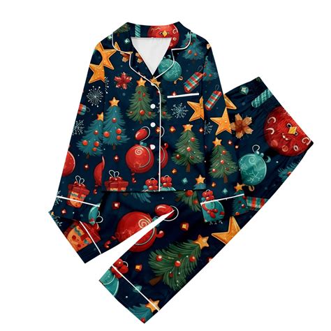 JIKNTTR Girls Nightgowns Christmas Satin Silk Pajamas For Girl Cute ...