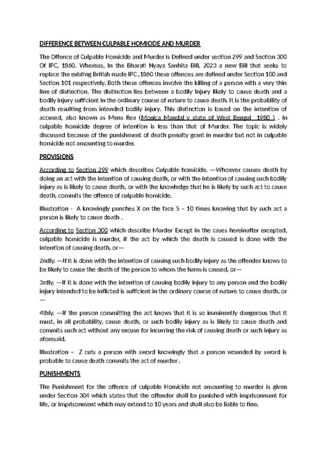 Culpable homicide and murder - Whereas, In the Bharati Nyaya Sanhita ...