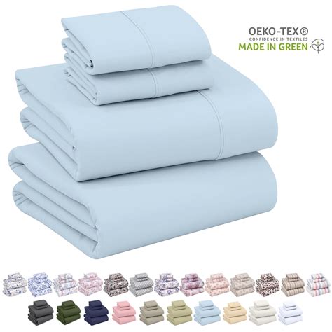 RUVANTI 100% Cotton Sheets for California King Size Bed - Crispy ...