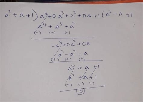 Divide the following polynomial by trinomial:a^4+a^2+1 by a^2+a+1 ...