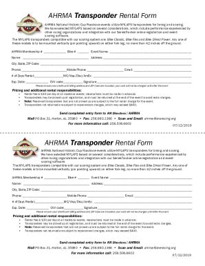 Fillable Online 20 Rehv Moto AHRMA Historic Cup Roadrace Series Sidecar ...