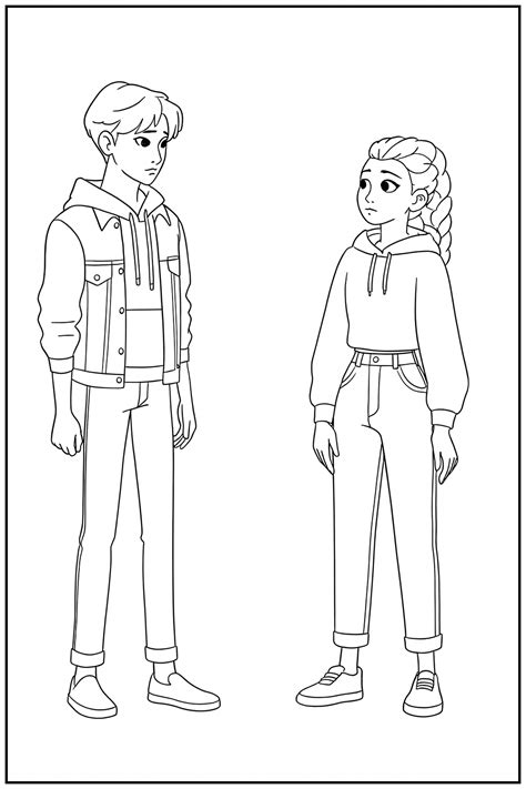 Free Jinu with Rumi Coloring Sheet Coloring Pages – Printable PDF (No Login) - Saja Boys – KPop ...