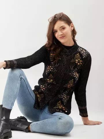 Black Blended Yarn Cardigan – Kuchbhilo.in