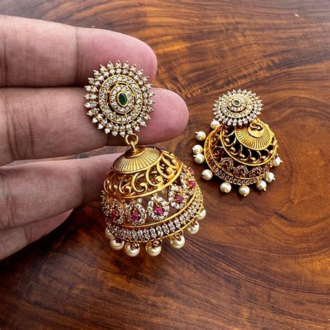 AD Matte Bridal Jhumkas