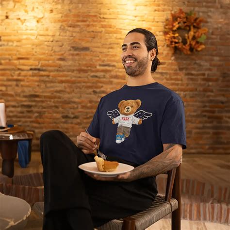 Free Spirit Teddy Navy Blue Oversized T-shirt – Lazy Hippos