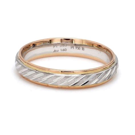 Jewelove™ Rings Japanese Platinum & Rose Gold Couple Rings with ...