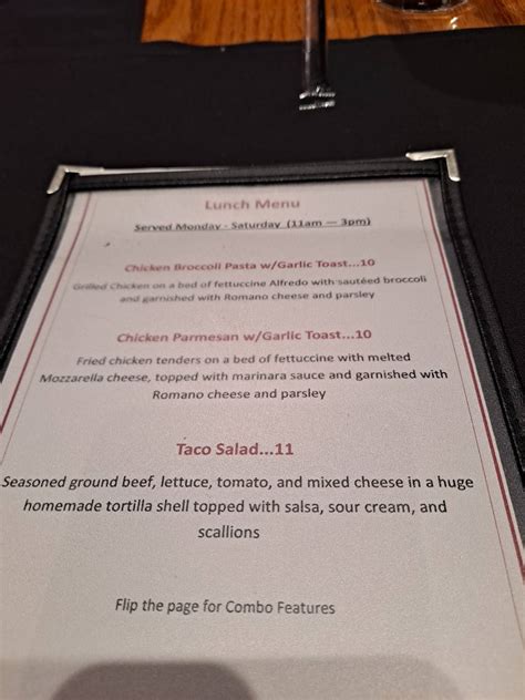 Menu at The Boundary House Restaurant, Calabash