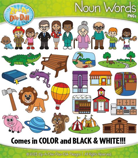 Noun Phonics Words Clipart {Zip-A-Dee-Doo-Dah Designs} | Phonics words ...