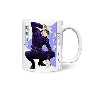 Buy PureArtz Gojo Satoru (Jujutsu Kaisen Anime) White Ceramic 325ml ...