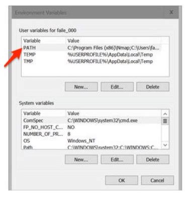 Image result for Environment Variable Control Panel
