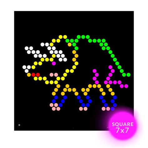 Lite Brite Template Refills: Dinosaurs Designs (SQUARE) | Printed On ...