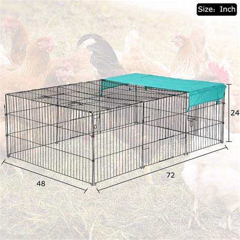 BestPet Large Metal Chicken Coop, Chicken Run Outdoor Walk-in Poultry ...