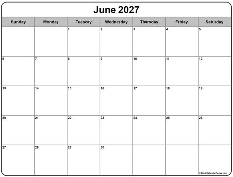June 2027 calendar | free printable calendars