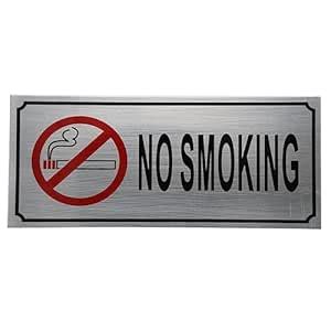 No Smoking Stainless Steel Self Adhesive Signage Board for Glass Wooden ...