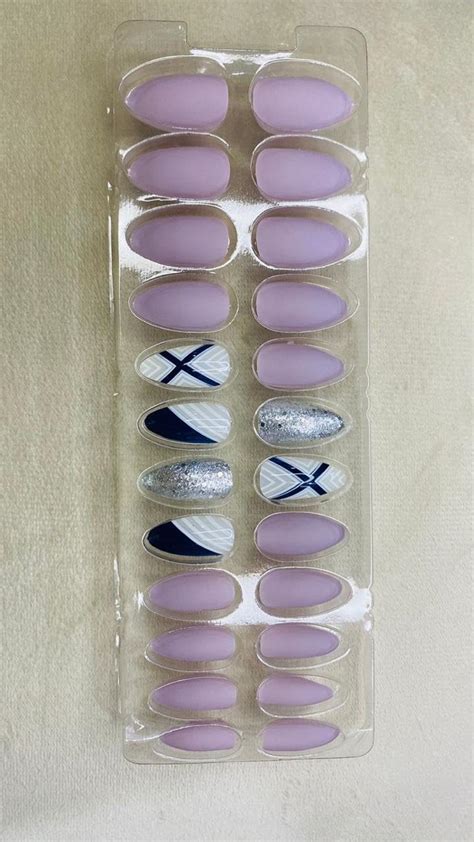 Buy V K Acrylic press on nails designer artificial nails extension ...