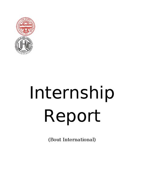 Internship Report by Usman - Internship Report (Bout International) By ...