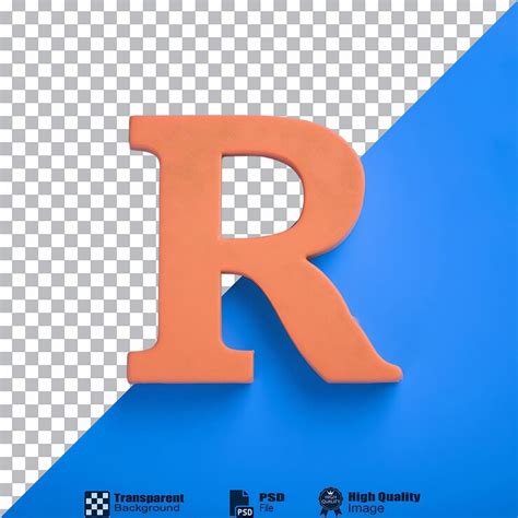 Letter r cartoony isolated on transparent background | Premium AI ...