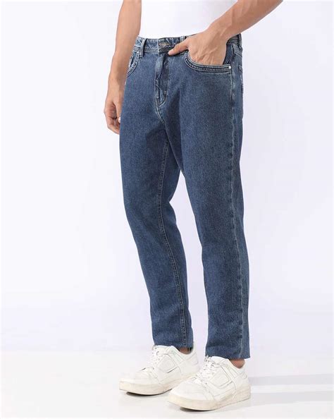 Nico Tapered Fit Mid Rise Light Wash Blue Jeans