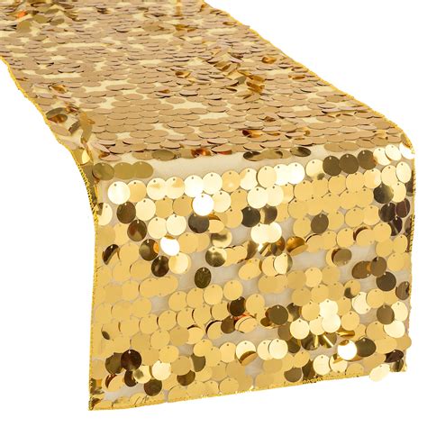 Large Payette Sequin Table Runner - Gold– CV Linens