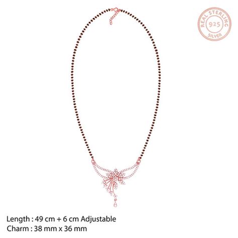 Rose Gold Floral Love Bond Mangalsutra – GIVA Jewellery – GIVA