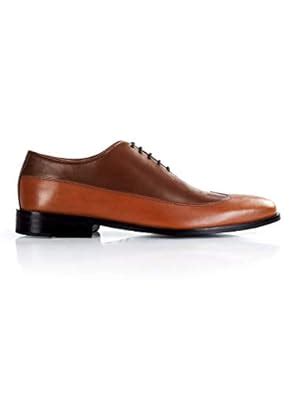 Buy RAPAWALK Men's Cocoa Leather Wingtip Oxfords - UK 9.5 at Amazon.in