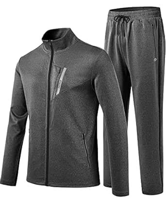 Buy MoFiz Men's Tracksuits Set Long Sleeve Causal Full Zip Running ...