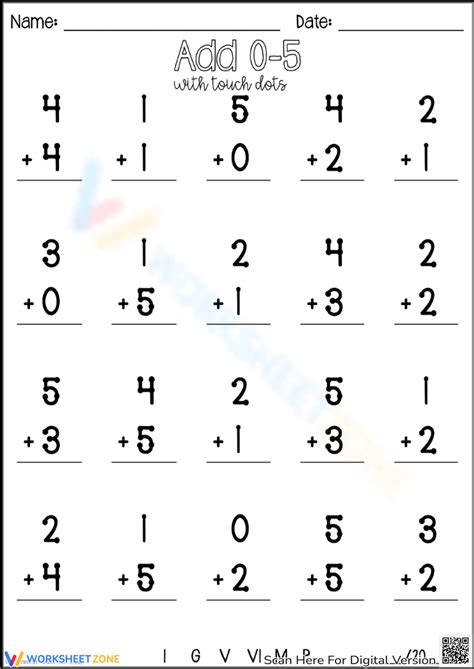 TouchMath Addition 的图像结果