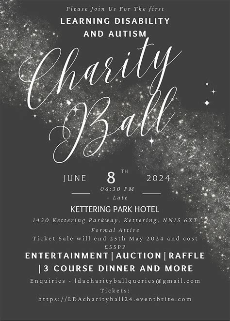 Charity ball - Learning Disability and autism, Kettering Park Hotel ...