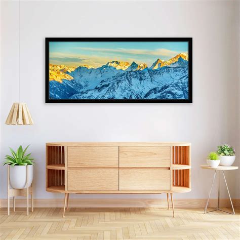 eCraftIndia 'Mountains View' Matt Textured UV Art Painting (Synthetic ...