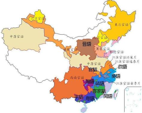 中国汉语方言的分布图 - 每日头条