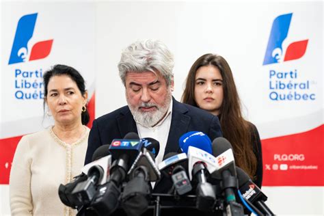 Quebec Liberal Party leader Pablo Rodriguez following his resignation as party leader ...