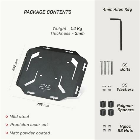 color_common VIATERRA QUICK MOUNT REAR RACK - PACKAGE CONTENTS