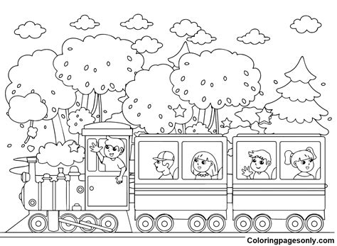 Kids Printable Coloring Pages Trains
