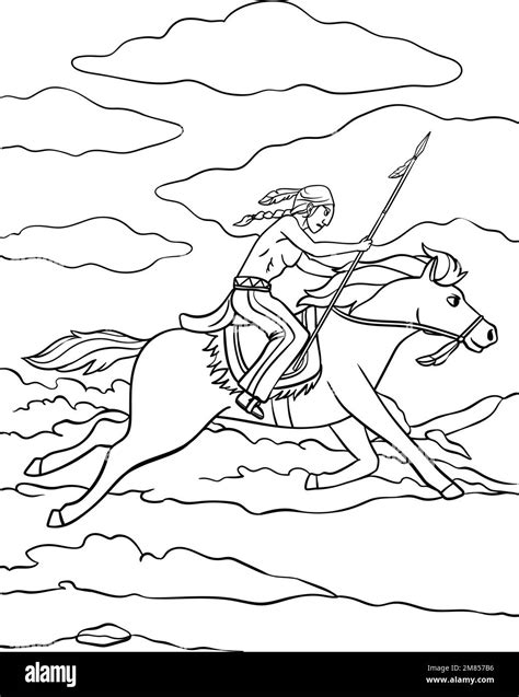 Indian Horses Coloring Pages