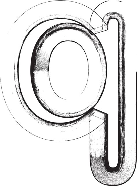 Grunge Font Letter Q Sign Illustration Outline Vector, Sign, Illustration, Outline PNG and ...