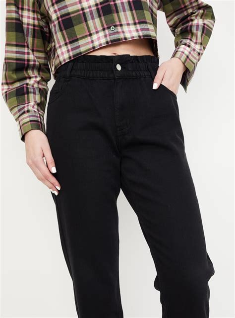 Buy Women Paperbag Waist Mom Fit Jeans Online at just Rs. 1399.0 ...