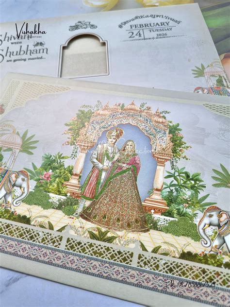 Hathi Dulah Dulhan Hindu Sikh invitation Cards ATS-9279 – Vishakha ...