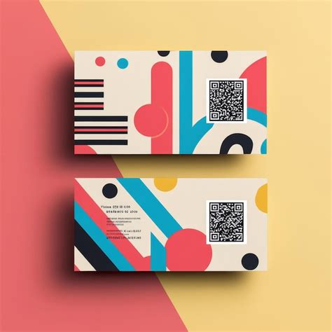 Business Card with QR Code Design 的图像结果