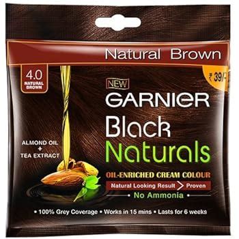 Buy Garnier Black Naturals Shade 4 (20ml + 20g)(Natural Brown) Online ...