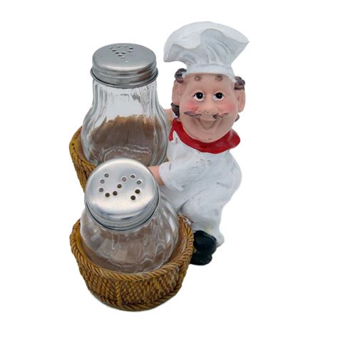 Buy EZ Life Fat Chef Salt Pepper Shakers in Basket - Classy Premium ...