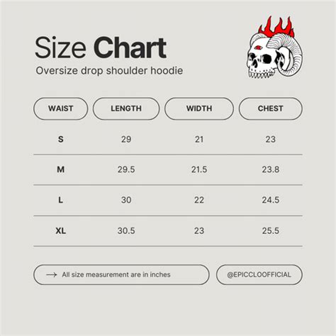 Size chart for oversize hoodie – EPIC CLO OFFICIAL
